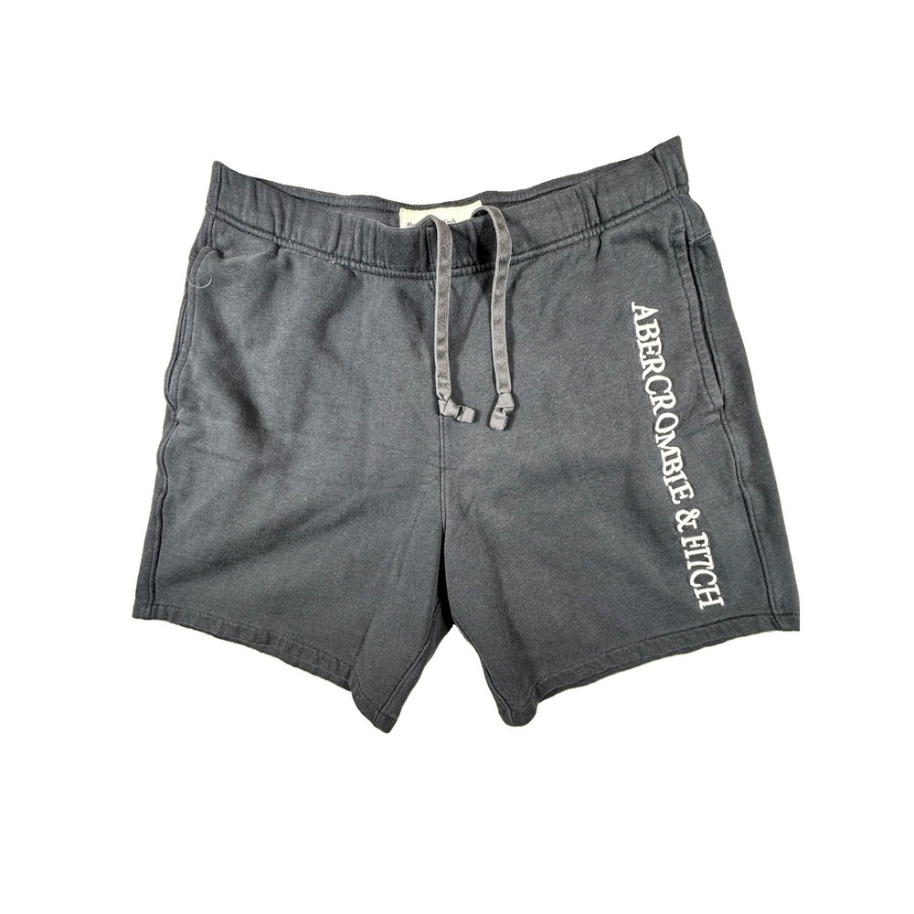 Abercrombie & Fitch Soft A&F Fleece Mens XS Sweat Shorts Black Unisex Fleece Y2K